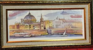 Картина "Городской пейзаж на Мальте"